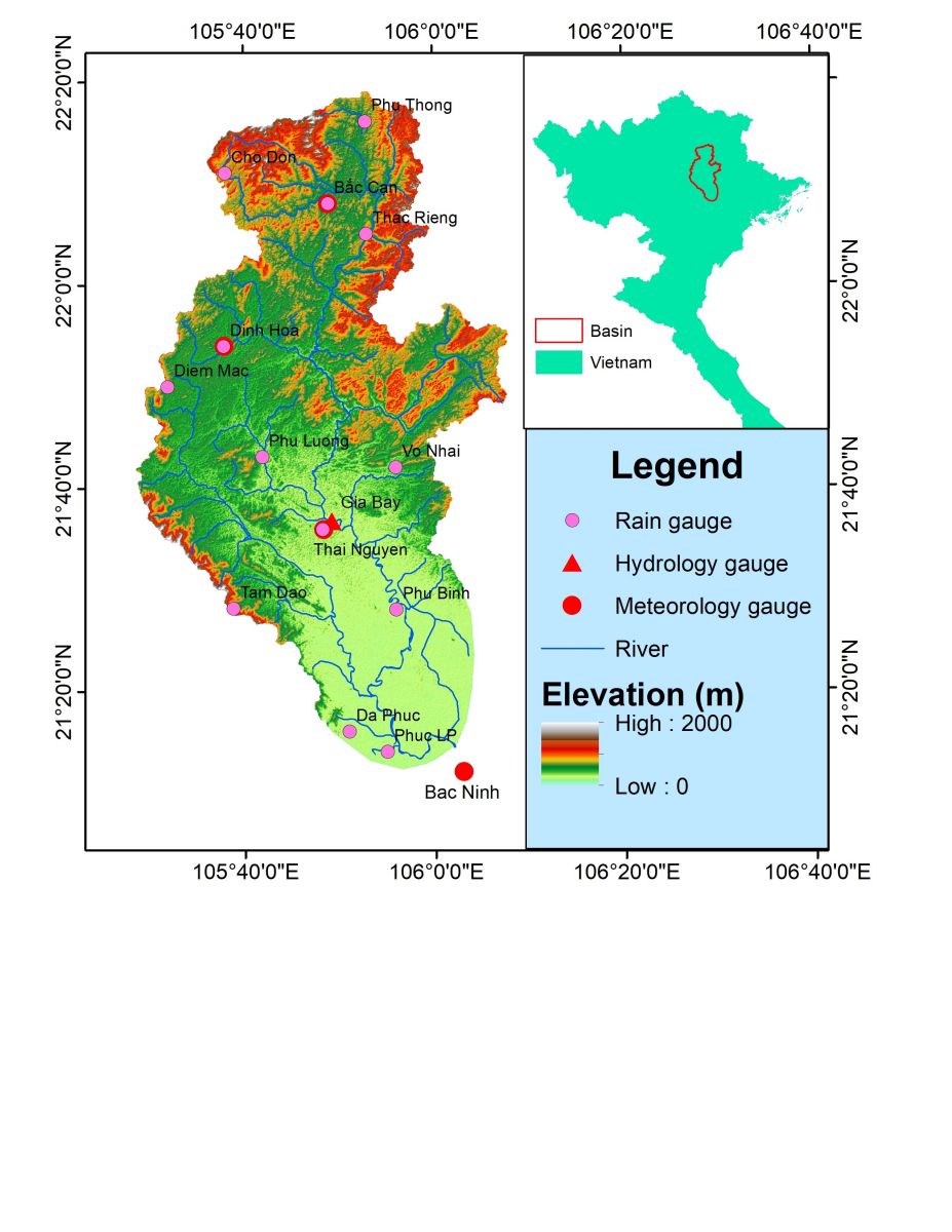Địa hình lưu vực sông Cầu